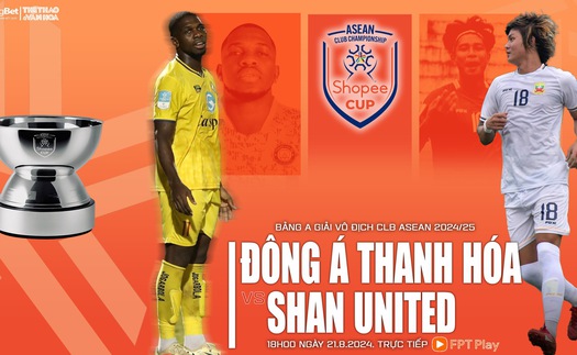 Nhận định, soi tỷ lệ Thanh Hóa vs Shan Utd (18h00, 21/8), vòng bảng giải các CLB ASEAN