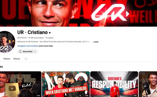 Ronaldo lập kênh youtube, cả thế giới choáng ngợp vì cách làm