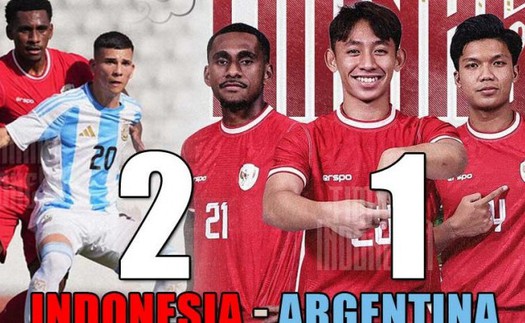 Thắng Argentina thuyết phục, tuyển trẻ Indonesia được chủ tịch LĐBĐ xứ vạn đảo khen ngợi vì làm nên lịch sử 