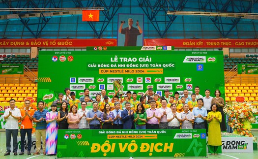 SLNA vô địch giải bóng đá nhi đồng toàn quốc 2024