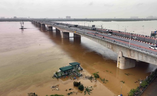 Lũ trên các sông đang tiếp tục xuống