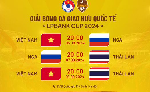 Lịch thi đấu đội tuyển Việt Nam mới nhất lại LP Bank Cup 2024