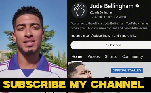 Jude Bellingham nối gót Ronaldo ra mắt kênh YouTube riêng, sức hút ra sao?