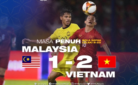 U22 Việt Nam thắng 2-1 Malaysia ở trận đấu có 2 tấm thẻ đỏ, giành vé đi tiếp ở giải đấu lớn