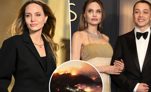 Angelina Jolie và con trai Knox hành động vì cộng đồng giữa thảm họa cháy rừng Los Angeles