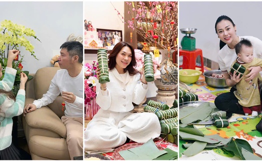 Sao Việt gói bánh chưng, trang hoàng nhà cửa đón Tết Nguyên đán 2025