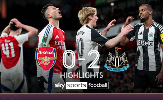 Thua cách biệt Newcastle ngay ở Emirates, Arsenal có nguy cơ bị loại khỏi Cúp Liên đoàn Anh