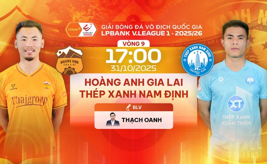 Link xem trực tiếp bóng đá HAGL vs Nam Định 17h hôm nay 31/10, V-League vòng 9