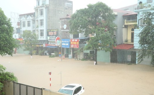 Chiều 7/10, Tuyên Quang, Thái Nguyên và Hà Nội tiếp tục có mưa to trên 100 mm