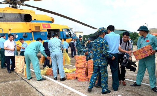 Quân đội điều động lực lượng không quân bay cứu trợ khẩn cấp tại Lạng Sơn