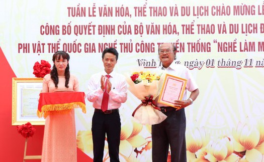 Công bố di sản văn hóa phi vật thể quốc gia nghề làm mão, mặt nạ của đồng bào Khmer