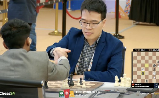 Lê Quang Liêm làm nên lịch sử ở World Cup, được trang cờ vua quốc tế khen ngợi