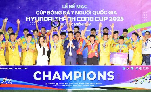 Xác định nhà vô địch Cúp bóng đá 7 người Quốc gia 2025 khu vực miền Nam
