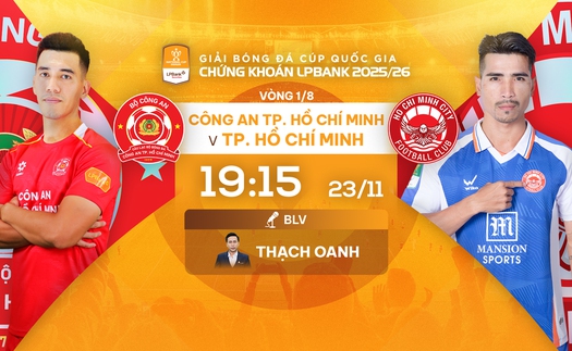 Link xem trực tiếp bóng đá CA TP.HCM vs TP.HCM 19h15 hôm nay, Cúp quốc gia vòng 1/8