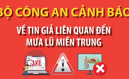 Bộ Công an cảnh báo về tin giả liên quan đến mưa lũ tại miền Trung