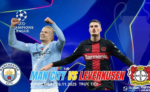 Nhận định, soi tỷ lệ Manchester City vs Bayer Leverkusen 3h hôm nay ngày 26/11, Champions League