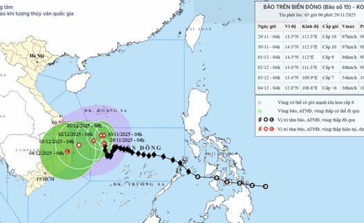Áp thấp nhiệt đới ít khả năng ảnh hưởng trực tiếp đến đất liền Nam Bộ