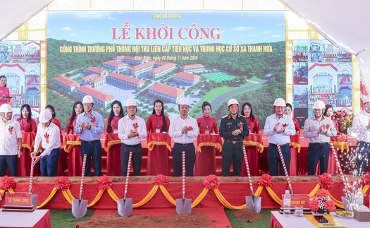 Phó Thủ tướng Lê Thành Long dự Lễ khởi công trường phổ thông liên cấp tại tỉnh Điện Biên