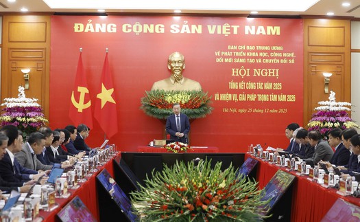 Tổng Bí thư chủ trì Hội nghị Ban chỉ đạo Trung ương về phát triển khoa học, công nghệ, đổi mới sáng tạo và chuyển đổi số