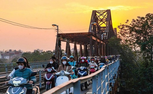 Phân luồng giao thông qua cầu Long Biên từ ngày 1/1/2026