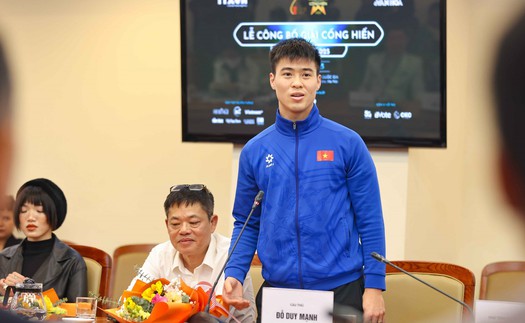 Trung vệ Duy Mạnh: ‘Giải thưởng Cống hiến là sự ghi nhận nỗ lực của các VĐV, đội tuyển thể thao’