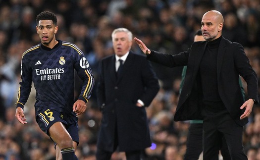 Pep Guardiola ngầm chế giễu Bellingham sau vụ rút thẻ đỏ gây tranh cãi