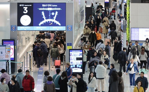 Sân bay Incheon đón lượng khách kỷ lục trong kỳ nghỉ Tết Nguyên đán