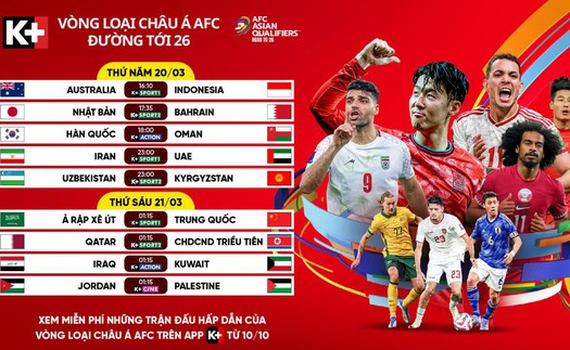 Lịch thi đấu bóng đá hôm nay 20/3: Trực tiếp Saudi Arabia vs Trung Quốc, Ý vs Đức