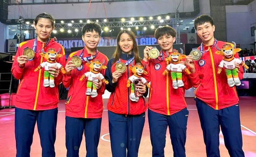HLV cầu mây nữ Việt Nam chia sẻ bất ngờ về tấm HCV World Cup 2025