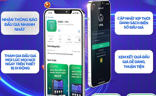 Chỉ với một chiếc smartphone cài đặt ứng dụng ĐGBS - VPA, bạn đã có thể dễ dàng tham gia đấu giá