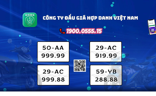 THÔNG BÁO TỔ CHỨC ĐẤU GIÁ BIỂN SỐ XE MÔ TÔ - XE GẮN MÁY