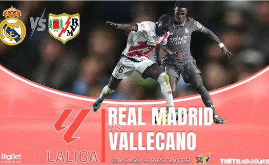 Nhận định, soi tỷ lệ Real Madrid vs Vallecano 22h15 hôm nay 9/3, vòng 27 La Liga