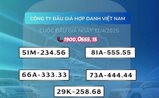 THÔNG BÁO TỔ CHỨC ĐẤU GIÁ BIỂN SỐ XE Ô TÔ – NGÀY 11/04/2025