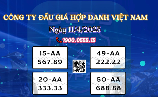 THÔNG BÁO TỔ CHỨC ĐẤU GIÁ BIỂN SỐ XE MÔ TÔ – XE GẮN MÁY