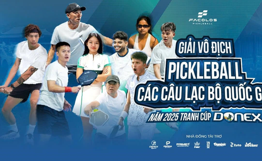 Lý Hoàng Nam tranh tài loạt đối thủ đình đám ở Giải Vô địch các CLB Pickleball Quốc gia 2025