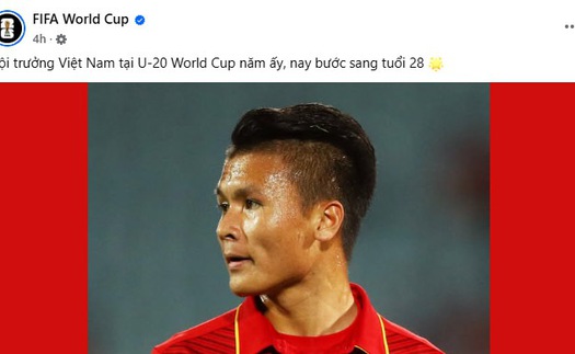 FIFA gửi lời tri ân đặc biệt đến Quang Hải nhân dịp sinh nhật