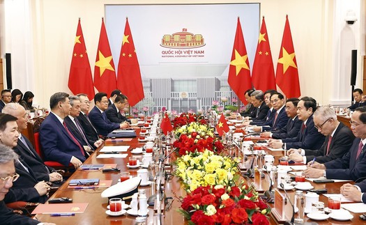 Hình ảnh Chủ tịch Quốc hội Trần Thanh Mẫn hội kiến Tổng Bí thư, Chủ tịch nước Trung Quốc Tập Cận Bình