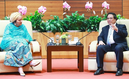 Thủ tướng Chính phủ Phạm Minh Chính tiếp Phó Tổng Thư ký Liên hợp quốc Amina Mohammed