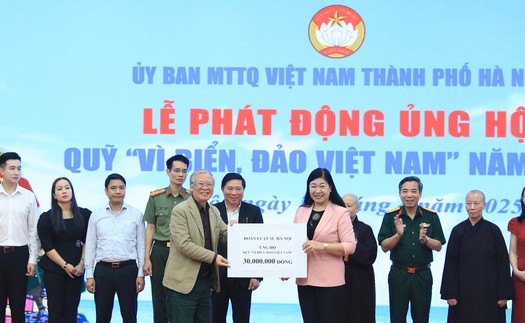 Hà Nội: Hơn 40 tỷ đồng ủng hộ Quỹ "Vì biển, đảo Việt Nam" năm 2025