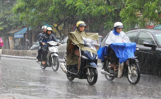 Thời tiết ngày 28/4: Do không khí lạnh, Bắc Bộ và Bắc Trung bộ có mưa to