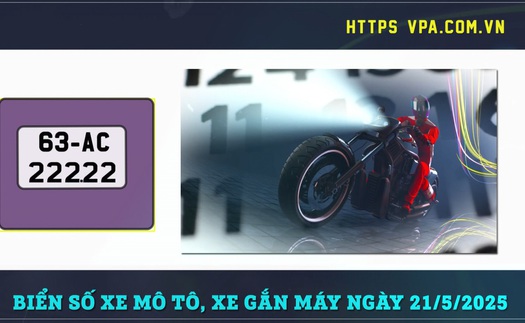Đột phá phong cách với những biển số xe mô tô, xe gắn máy ngày 21/5/2025