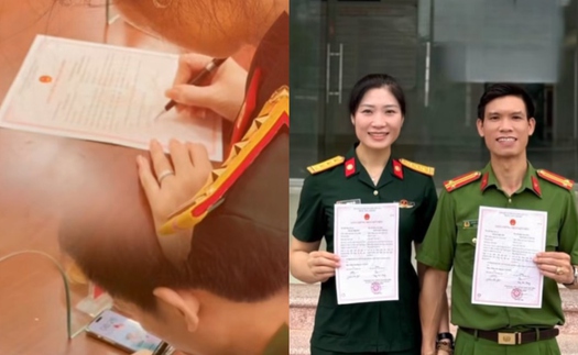 Khoảnh khắc hoa khôi bóng chuyền Phạm Thị Yến ký giấy kết hôn ở tuổi 40, ông xã gọi là ‘bản hợp đồng cuộc đời’