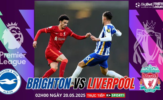 Nhận định, soi tỷ lệ Brighton vs Liverpool 02h00 ngày 20/5, Ngoại hạng Anh