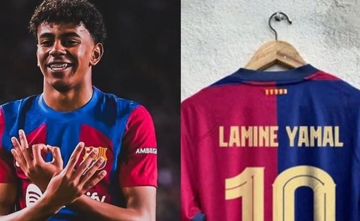 CHÍNH THỨC: Lamine Yamal sẽ khoác áo số 10 huyền thoại của Barcelona