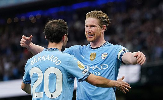 De Bruyne tỏa sáng, giúp Man City tiến gần tấm vé Champions League