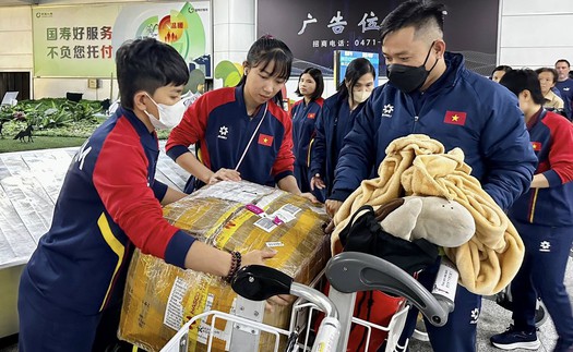 Đội tuyển futsal nữ Việt Nam đến Trung Quốc, sẵn sàng thi đấu với đội chủ nhà