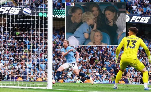 De Bruyne bỏ lỡ cơ hội khó tin, đến vợ con cũng ngỡ ngàng