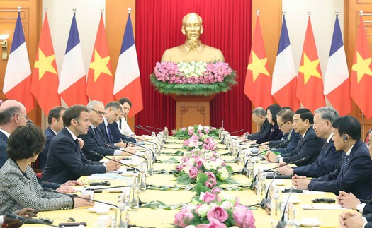 Tổng Bí thư Tô Lâm tiếp Tổng thống Pháp Emmanuel Macron