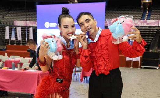 Cặp VĐV Phạm Trung Hòa và Nguyễn Mỹ Trang giành HCV tại World Masters Games 2025