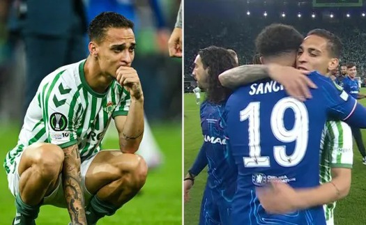 Antony húc đầu đối thủ rồi bật khóc khi Betis thua Chelsea ở chung kết Conference League